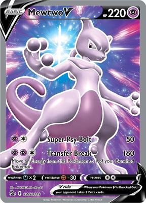 Pokemon,SWSH: Sword & Shield Promo Cards,Mewtwo V - SWSH229,Holofoil,Promo,Near Mint