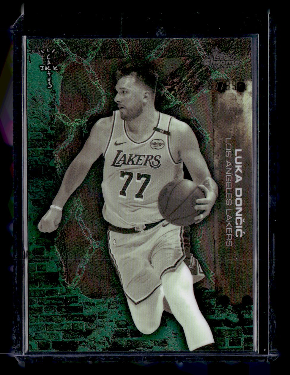 Topps 2025-26 Topps Chrome Cactus Jack,2025-26 Topps Chrome Cactus Jack,Luka Dončić - 47,Green Refractor