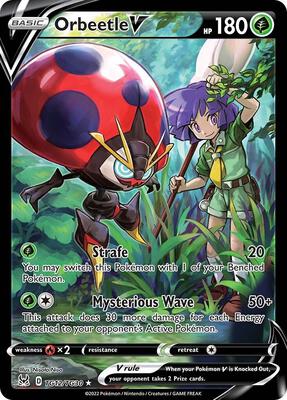 Pokemon,SWSH11: Lost Origin Trainer Gallery,Orbeetle V - TG12/TG30,Holofoil,Ultra Rare,Near Mint