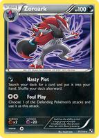 Pokemon,Black and White,Zoroark - 71/114,Reverse Holofoil,Holo Rare,Moderately Played