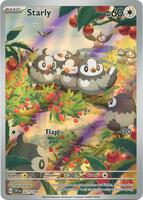 Pokemon,SV01: Scarlet & Violet Base Set,Starly - 221/198,Holofoil,Illustration Rare,Near Mint