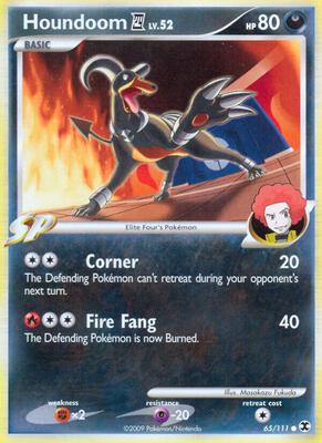 Pokemon,Rising Rivals,Houndoom E4 - 65/111,Reverse Holofoil,Common,Moderately Played