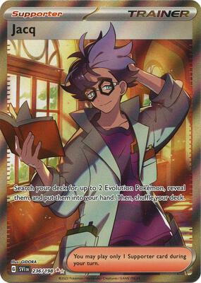 Pokemon,SV01: Scarlet & Violet Base Set,Jacq - 236/198,Holofoil,Ultra Rare,Lightly Played