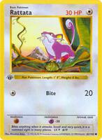 Pokemon,Base Set (Shadowless),Rattata - 061/102,Unlimited,Common,Moderately Played