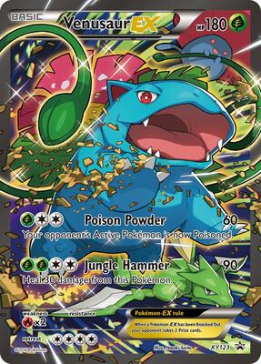 Pokemon,XY Promos,Venusaur EX - XY123,Holofoil,Promo,Damaged