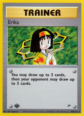 Pokemon,Gym Heroes,Erika (100) - 100/132,Unlimited,Rare,Moderately Played