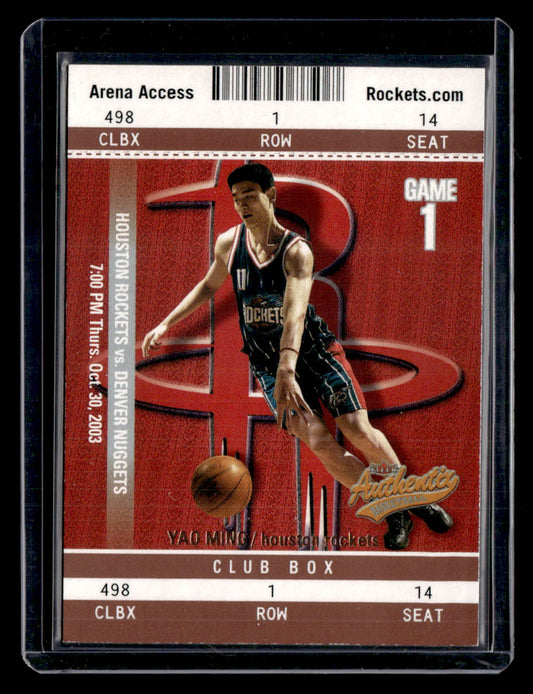 Fleer 2003-04 Fleer Authentix,2003-04 Fleer Authentix,Yao Ming - 87,Club Box