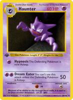 Pokemon,Base Set (Shadowless),Haunter - 029/102,1st Edition,Uncommon,Moderately Played