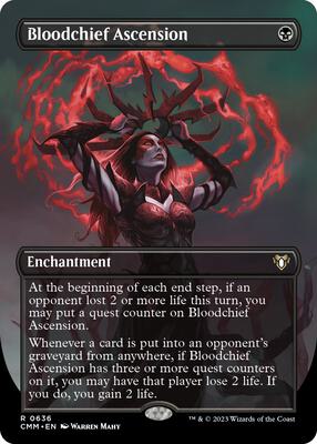 Magic: The Gathering,Commander Masters,Bloodchief Ascension (Borderless) - 636,Normal,Rare,Lightly Played