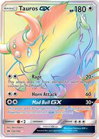 Pokemon,SM Base Set,Tauros GX (Secret) - 156/149,Holofoil,Secret Rare,Lightly Played