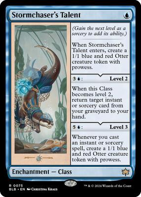 Magic: The Gathering,Bloomburrow,Stormchaser's Talent - 75,Normal,Rare,Near Mint