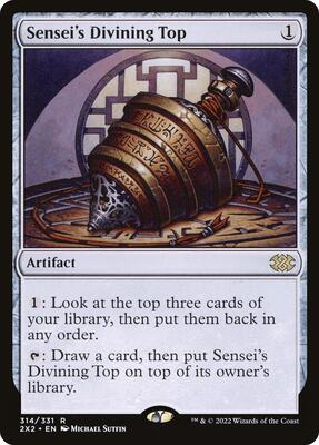 Magic: The Gathering,Double Masters 2022,Sensei's Divining Top - 314,Normal,Rare,Moderately Played