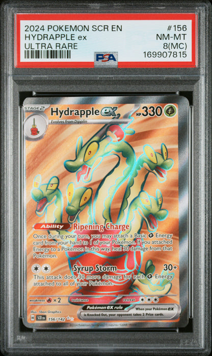 2024 POKEMON SCR EN-STELLAR CROWN HYDRAPPLE ex #156 ULTRA RARE PSA 8