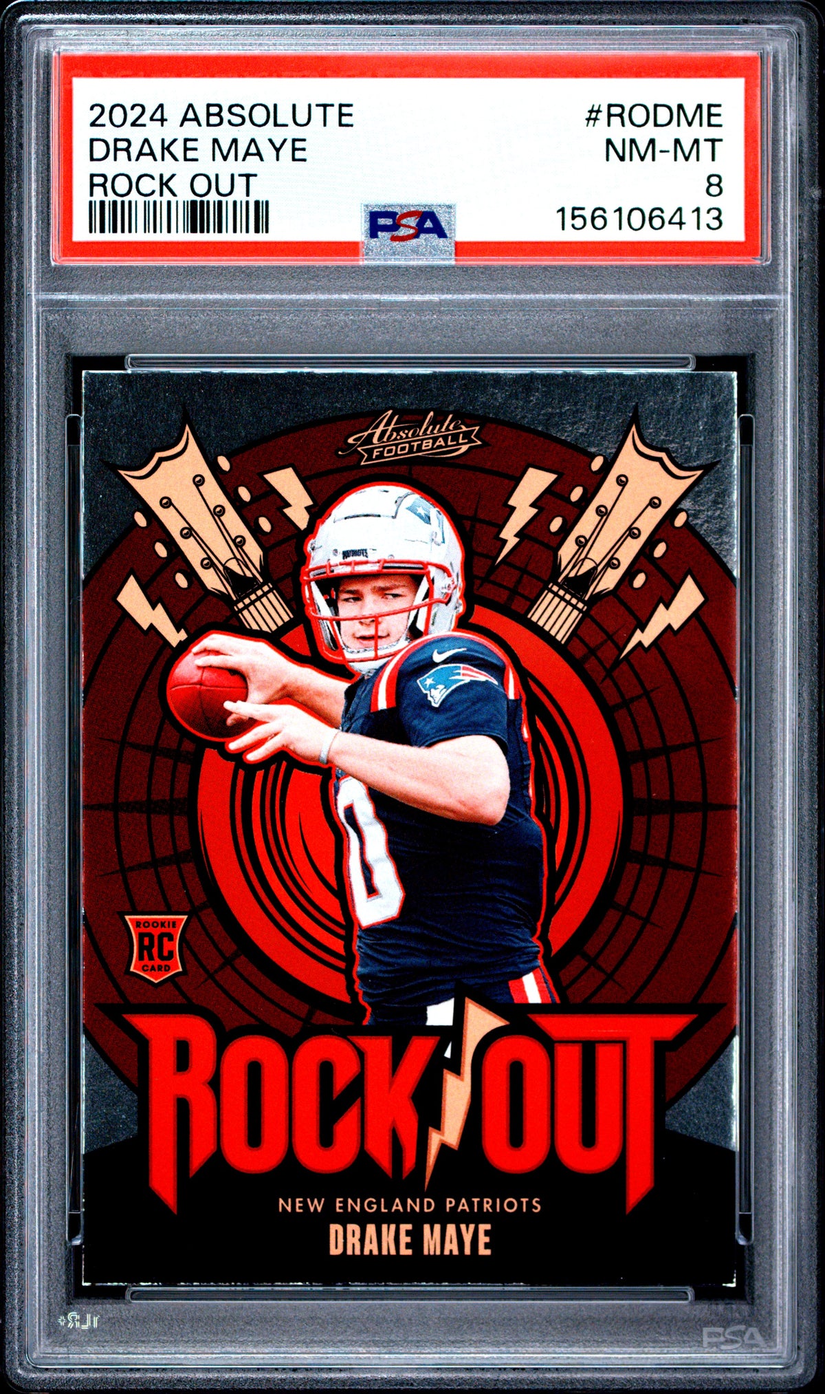 2024 PANINI ABSOLUTE ROCK OUT DRAKE MAYE #RODME PSA 8