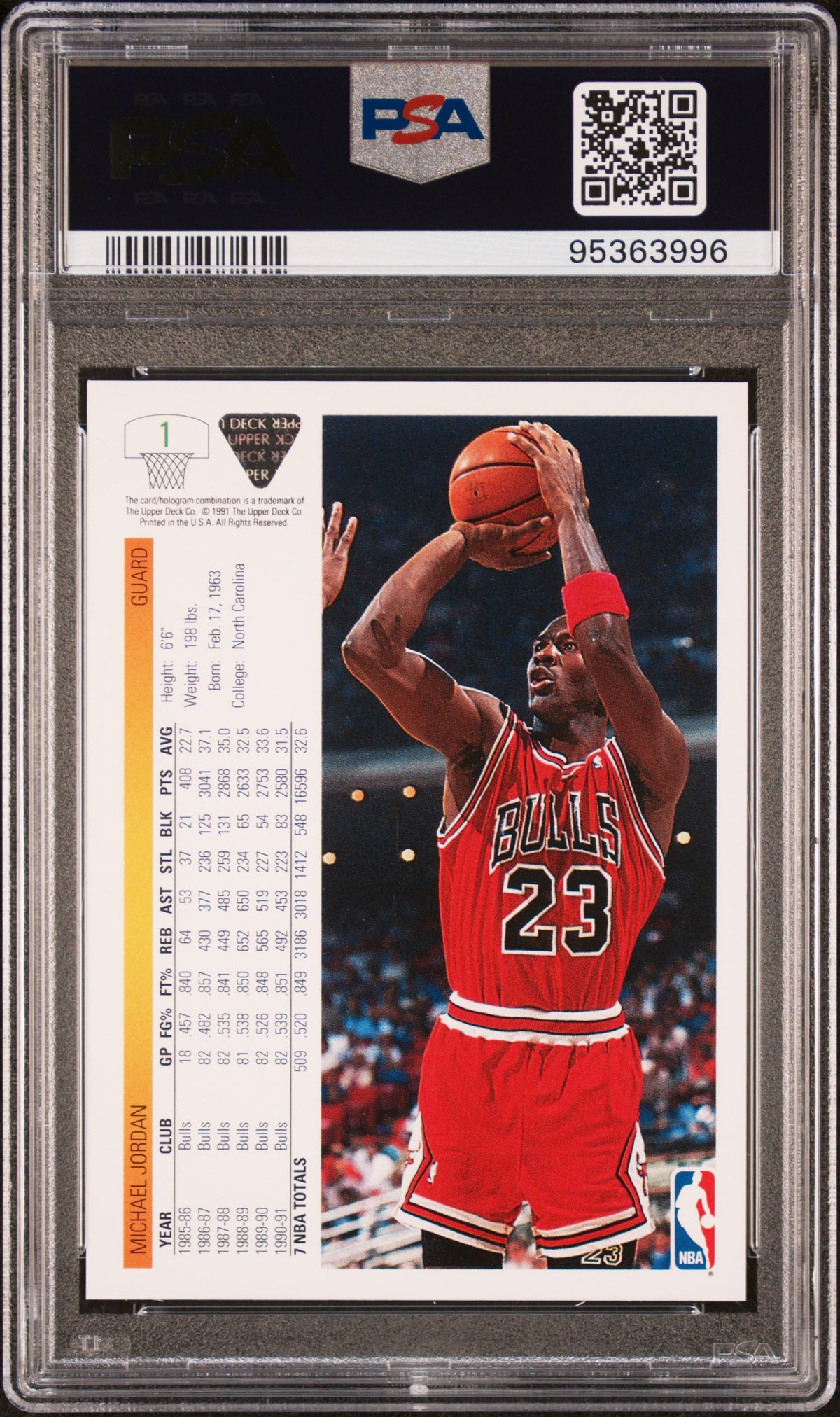 1991 UPPER DECK PROMOS MICHAEL JORDAN #1 PROMOS PSA 9