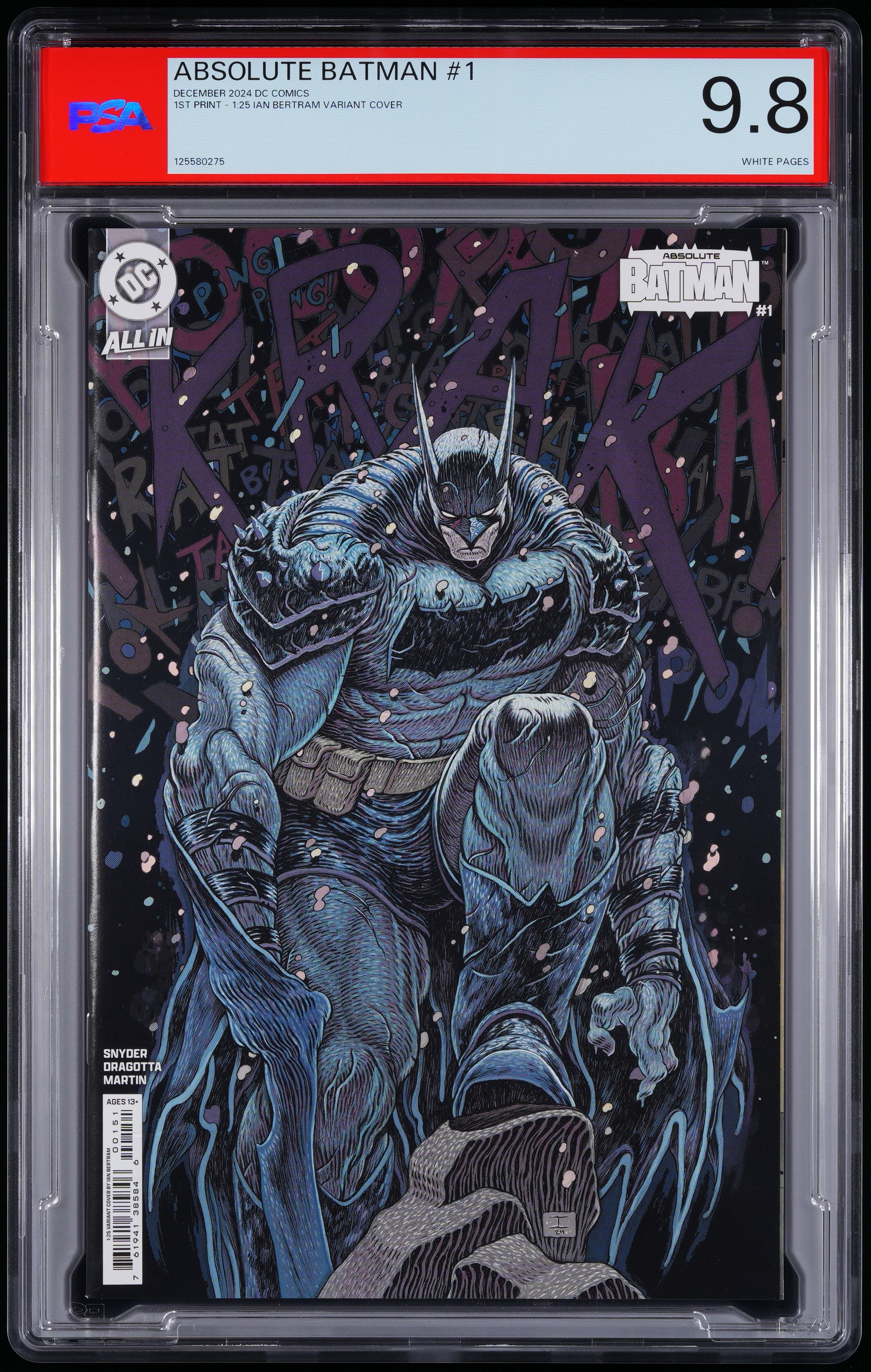 DC Comics Absolute Batman #1 1 1:25 IAN BERTRAM VARIANT COVER