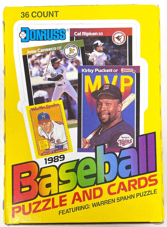 1989 MLB Donruss Baseball Puzzle And Trading Cards Box