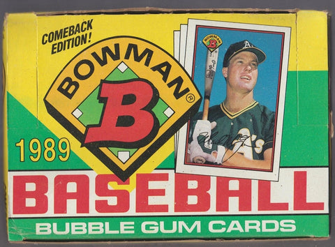 1989 BOWMAN Baseball Card Wax Box 36 SEALED PACKS