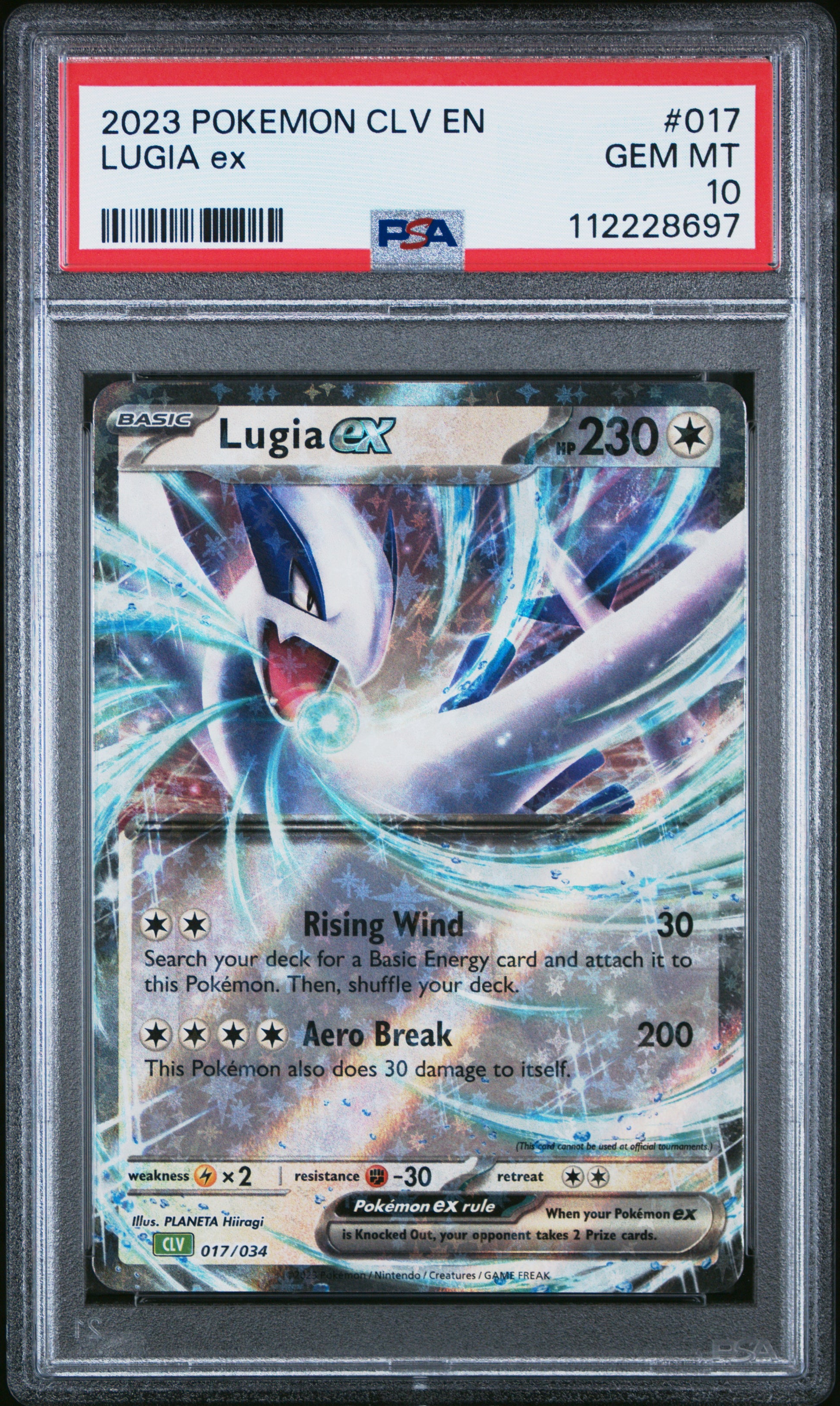 2023 POKEMON CLV-TRADING CARD GAME CLASSIC VENUSAUR & LUGIA ex DECK LUGIA ex #017 PSA 10