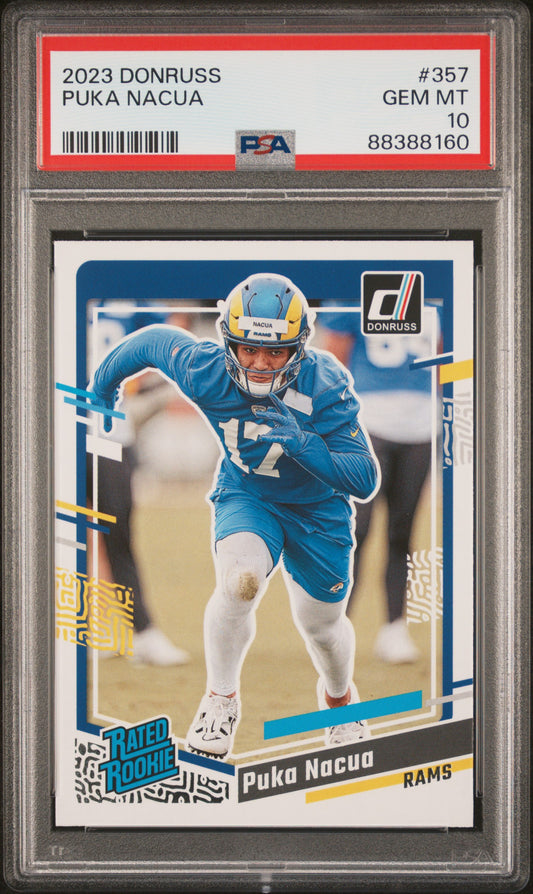 2023 PANINI DONRUSS PUKA NACUA #357 PSA 10