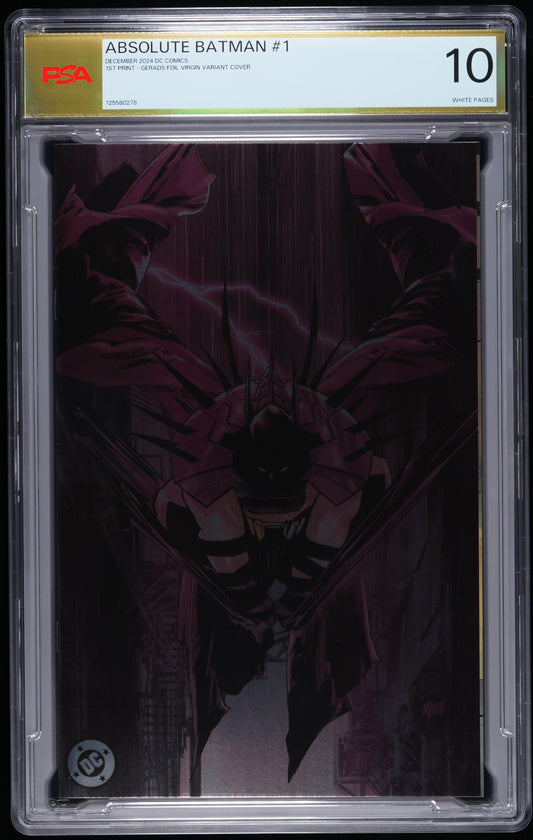 DC Comics Absolute Batman #1 1 VIRGIN FOIL MITCH GERADS VARIANT COVER