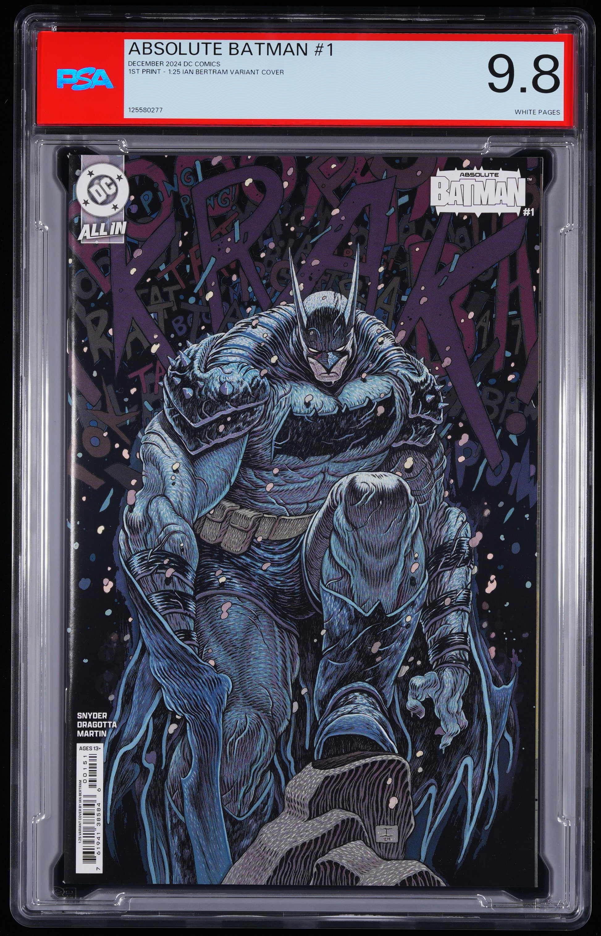 DC Comics Absolute Batman #1 1 1:25 IAN BERTRAM VARIANT COVER