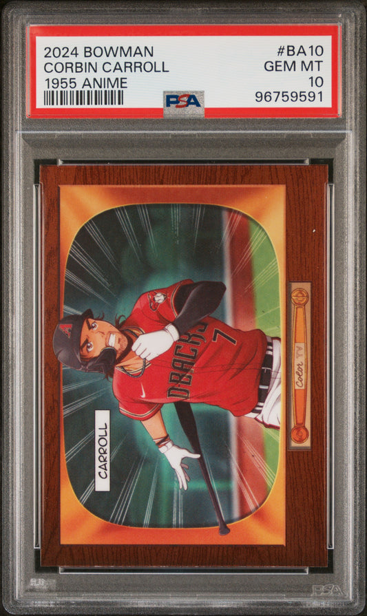 2024 BOWMAN 1955 BOWMAN ANIME CORBIN CARROLL #BA10 PSA 10