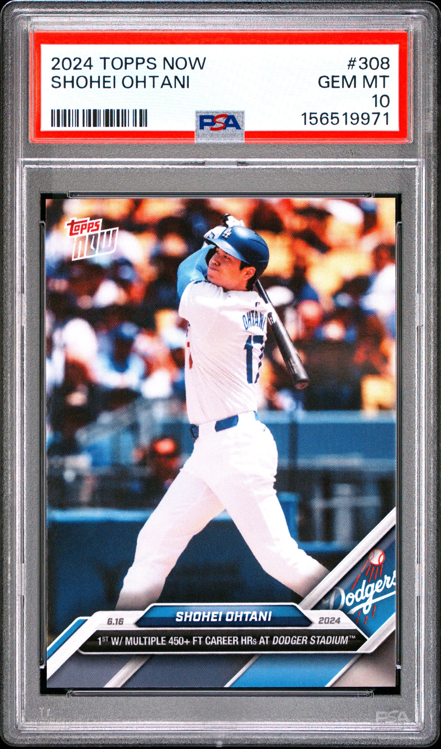 2024 TOPPS NOW SHOHEI OHTANI #308 PSA 10