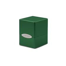 Satin Cube Deck Box Forest Green