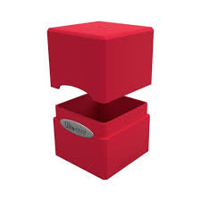 Satin Cube Deck Box Red